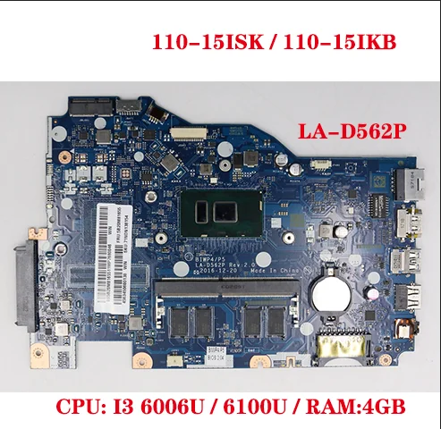  ȣ Ideapad TianYi Ʈ , LA-D562P  , CPU I3 6006U, 6100U, 4GB RAM, 310-15IKB, 110-15ISK